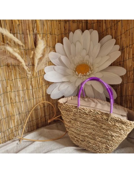 Sac en Paille Femme - SUMMER TIME - avec Pompons Décoratifs - Style estival Bohème