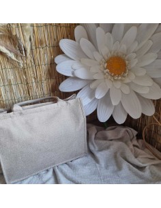 Sac Cabas en Lin - VIVRE D'AMOUR et D'EAU SALEE - Elégance Naturelle et Pratique 2