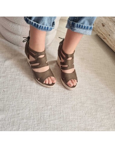 Sandales compensées Femme - lanières & corde - Chic et confort !