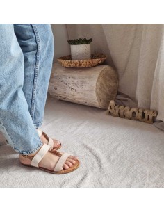 Mules plates Femme double brides perlage - Style Boho - Chic & Tendance 2