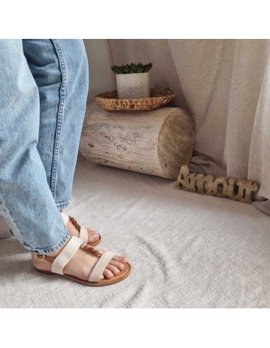 Mules plates Femme double brides perlage - Style Boho - Chic & Tendance