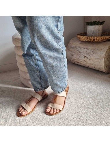 Mules plates Femme double brides perlage - Style Boho - Chic & Tendance