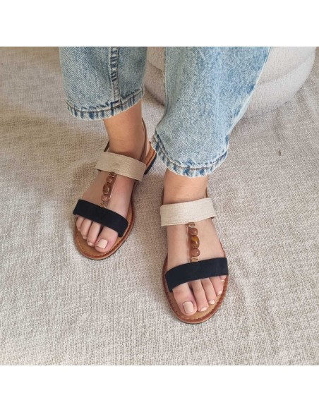 Mules plates Femme double brides perlage - Style Boho - Chic & Tendance