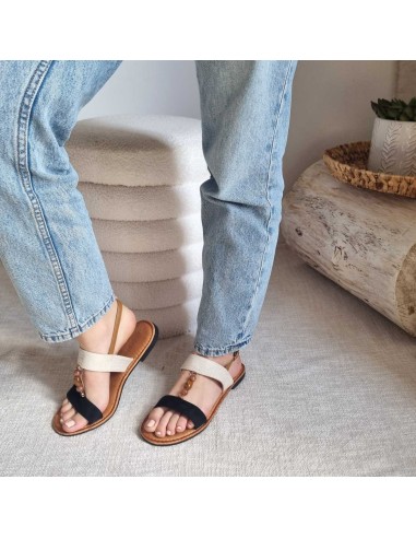 Mules plates Femme double brides perlage - Style Boho - Chic & Tendance