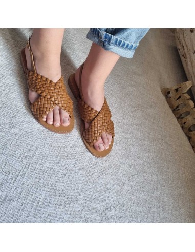 Sandales Plates - Brides Croisées Tressées -  Style Estival Féminin