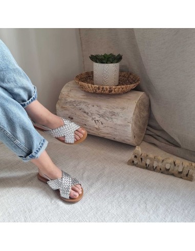 Sandales Plates - Brides Croisées Tressées -  Style Estival Féminin