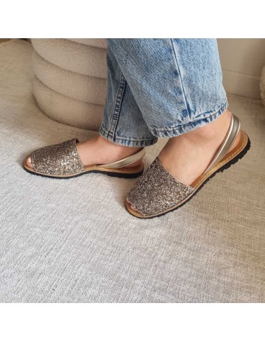 Sandales Plates Menorquine Pailletées pour Femme - Qui Font Briller Votre Eté