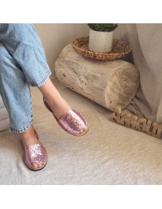 Sandales Plates Menorquine Pailletées pour Femme - Qui Font Briller Votre Eté