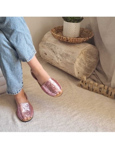 Sandales Plates Menorquine Pailletées pour Femme - Qui Font Briller Votre Eté