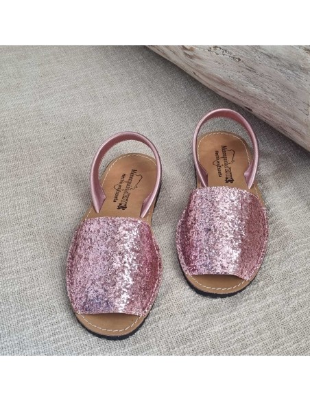 Sandales Plates Menorquine Pailletées pour Femme - Qui Font Briller Votre Eté