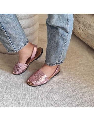 Sandales Plates Menorquine Pailletées pour Femme - Qui Font Briller Votre Eté