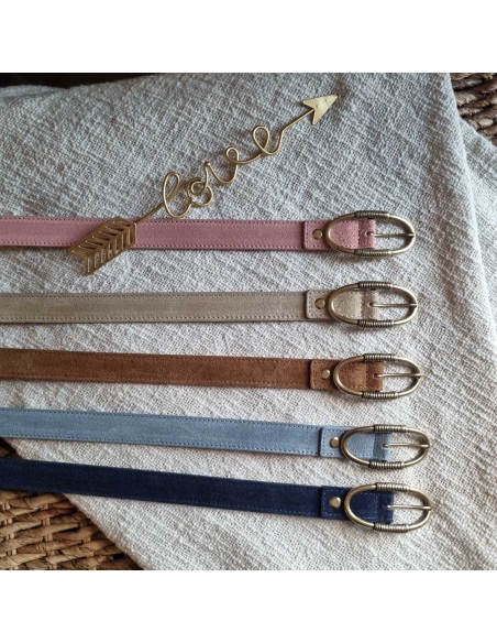 Ceinture en Cuir Femme - Boucle Laiton