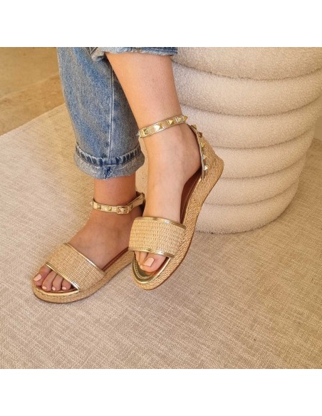 Sandales Compensées pour Femme, Raffinement Naturel