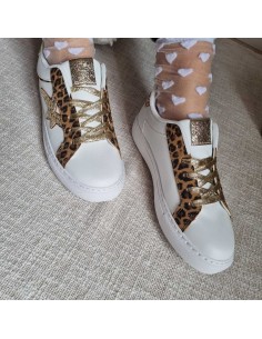 Sneakers Tendance Motifs Léopard, Confortables, au Style Animal et Moderne