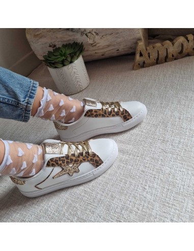 Sneakers Tendance Motifs Léopard, Confortables, au Style Animal et Moderne