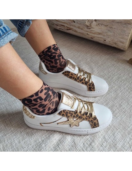 Sneakers Tendance Motifs Léopard, Confortables, au Style Animal et Moderne