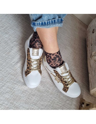 Sneakers Tendance Motifs Léopard, Confortables, au Style Animal et Moderne