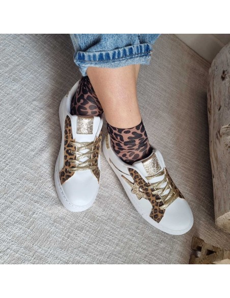Sneakers Tendance Motifs Léopard, Confortables, au Style Animal et Moderne