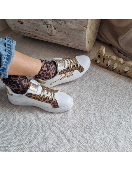 Sneakers Tendance Motifs Léopard, Confortables, au Style Animal et Moderne