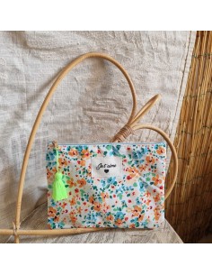 Pochette XL Liberty - Ecusson Brodé "Je t'aime🖤"