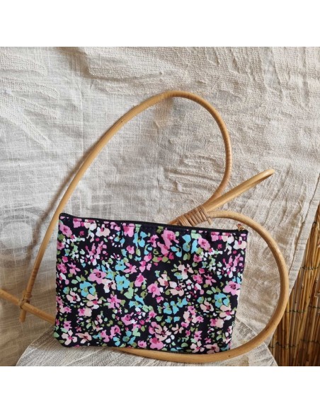 Pochette XL Liberty - Ecusson Brodé "Je t'aime🖤"