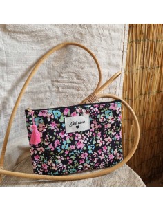 Pochette XL Liberty - Ecusson Brodé "Je t'aime🖤"