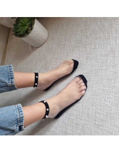 Mi-chaussettes Fines à Perles Blanches - Accessoires féminin chic 2