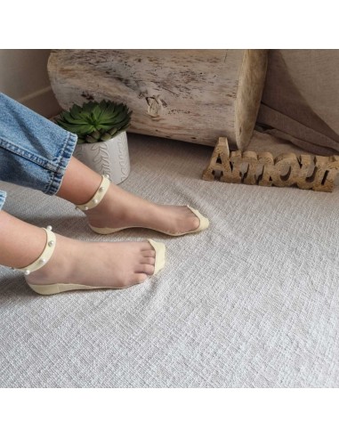 Mi-chaussettes Fines à Perles Blanches - Accessoires féminin chic