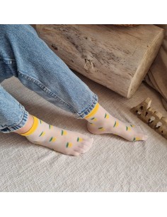 Chaussettes Fines à motifs Ananas - Confort et Style
