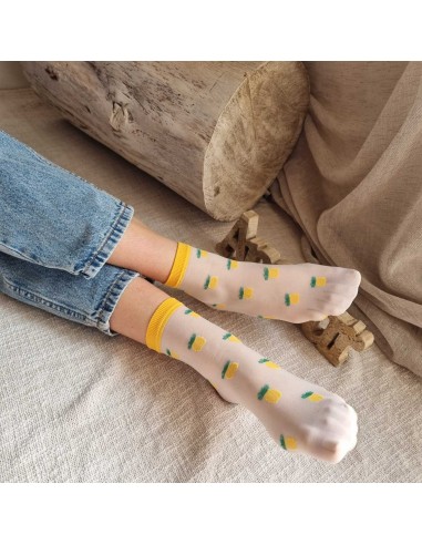 Chaussettes Fines à motifs Ananas - Confort et Style
