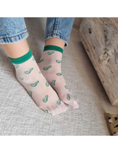 Chaussettes Fines à motifs Avocats - Confort et Style
