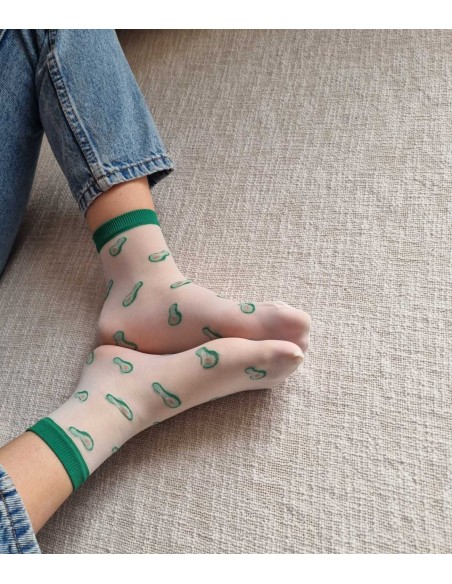 Chaussettes Fines à motifs Avocats - Confort et Style