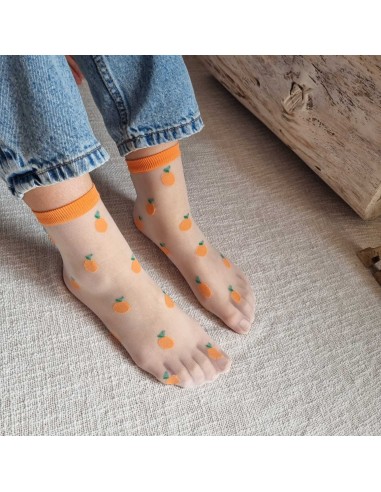 Chaussettes Fines à motifs Oranges - Confort et Style