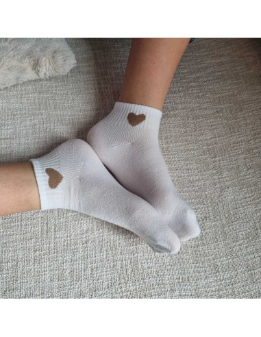 Mi-Chaussettes à Motif Cœur - Douces et Confortables