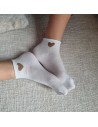 Mi-Chaussettes à Motif Cœur - Douces et Confortables