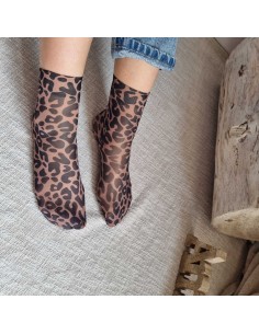 Chaussettes Fines Gros Léo Brun - Confort et Style 2