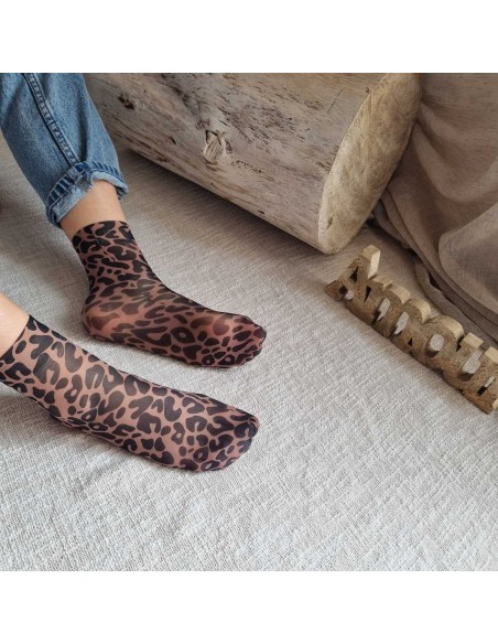 Chaussettes Fines Gros Léo Brun - Confort et Style