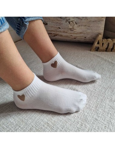 Mi-Chaussettes à Motif Cœur - Douces et Confortables