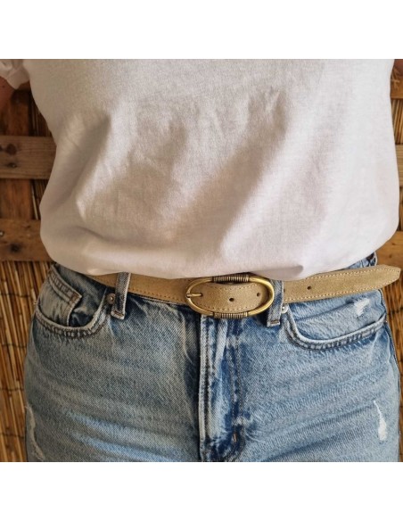 Ceinture en Cuir Femme - Boucle Laiton