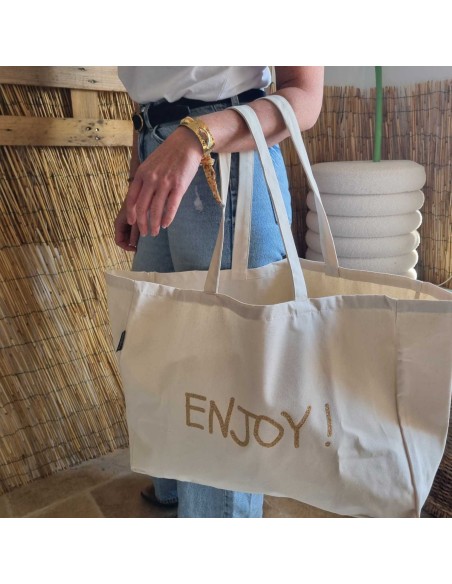 Tote Bag XXL "ENJOY ! " - Spacieux et Stylé