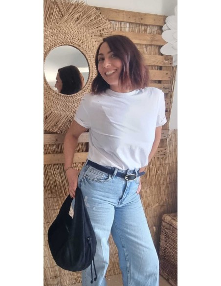 Sac Boho Porté Epaule noir