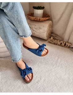 Sandale Plates à Bride Simple avec Nœud - Confort et Style Estival