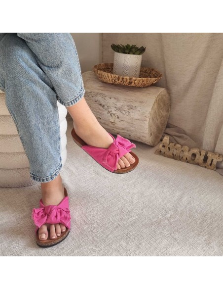 Sandale Plates à Bride Simple avec Nœud - Confort et Style Estival