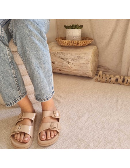 Sandales Plates Double Brides - Légères, Confortables et Antidérapantes