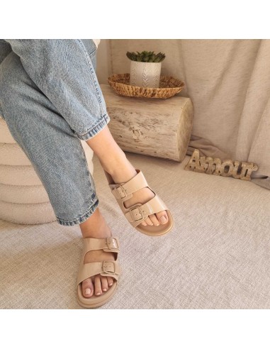 Sandales Plates Double Brides - Légères, Confortables et Antidérapantes