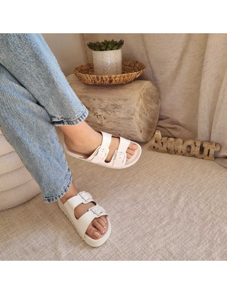 Sandales Plates Double Brides - Légères, Confortables et Antidérapantes