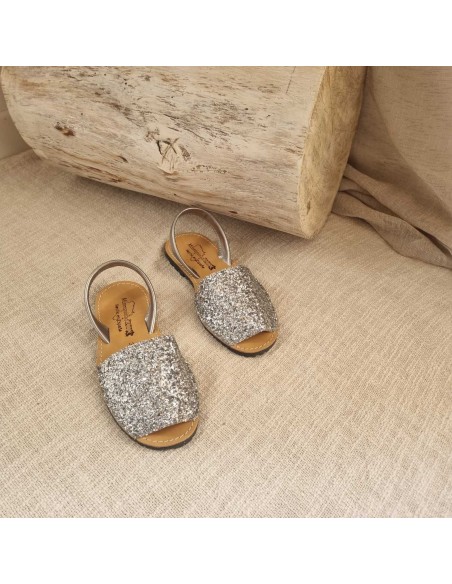 Sandales Plates Menorquine Pailletées pour Femme - Qui Font Briller Votre Eté