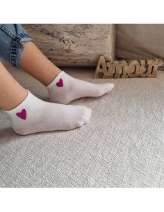 Mi-Chaussettes à Motif Cœur - Douces et Confortables 2