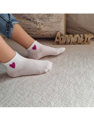 Mi-Chaussettes à Motif Cœur - Douces et Confortables