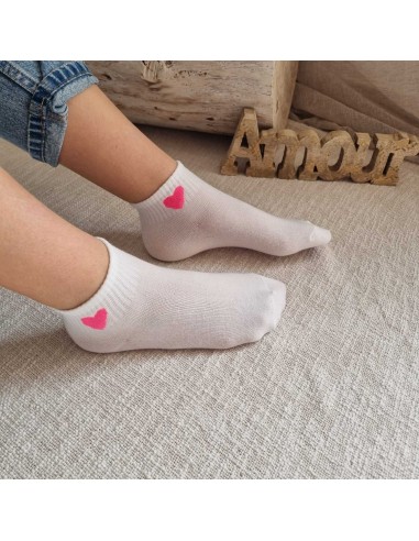 Mi-Chaussettes à Motif Cœur - Douces et Confortables